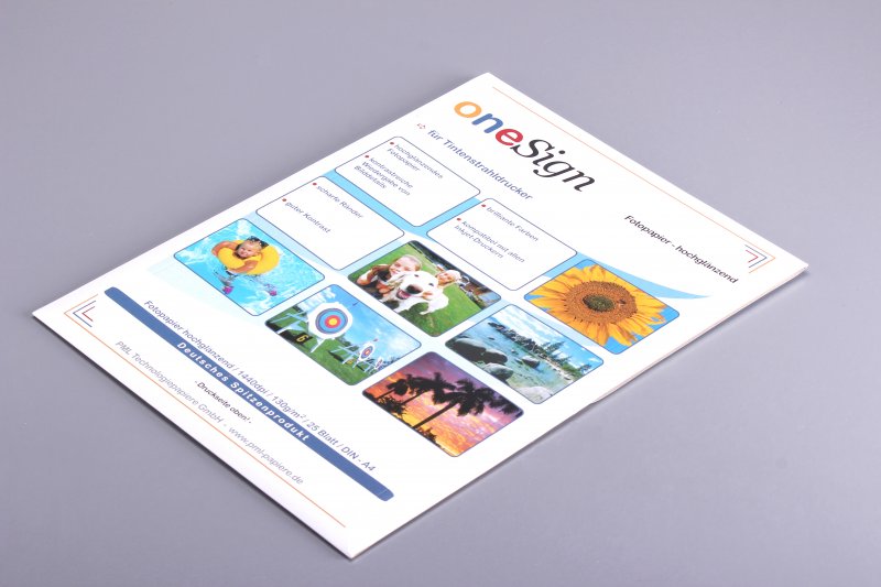 oneSign Fotopapier � A4 � gl�nzend � 130g � 25 Blatt