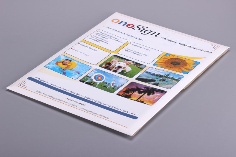 oneSign Fotopapier � A4 � gl�nzend � R�cks. beschichtet