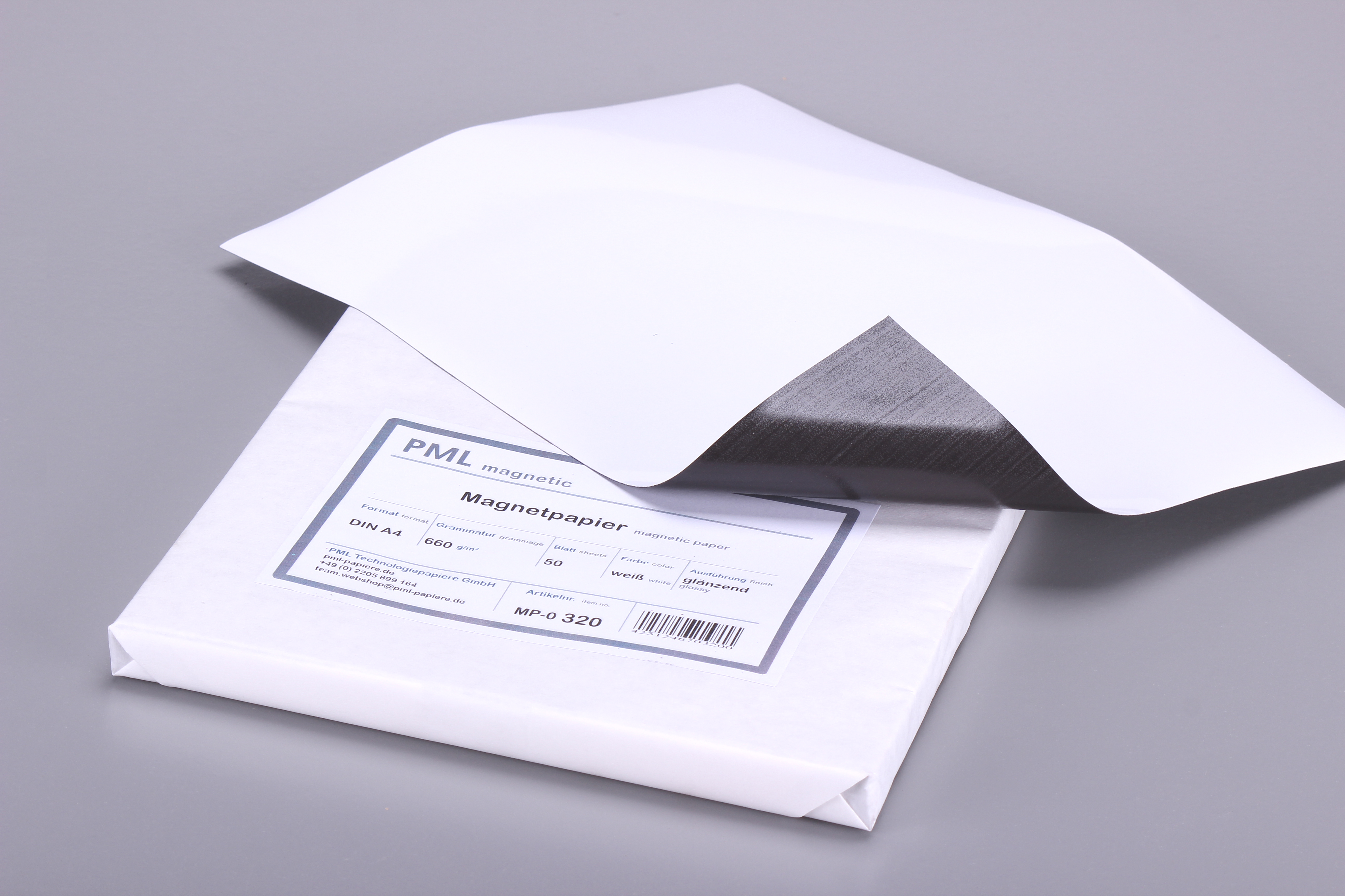 Magnetpapier � A4 � wei� � gl�nzend � 660g � 50 Blatt