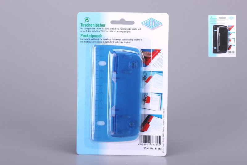 WEDO Taschenlocher mit Abheftlochung.