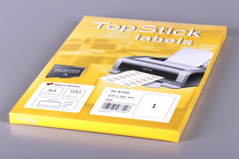 Universaletiketten � 210 x 297 � 1 Etikett / Blatt \(1x1\) � 100 Etiketten � 100 Blatt