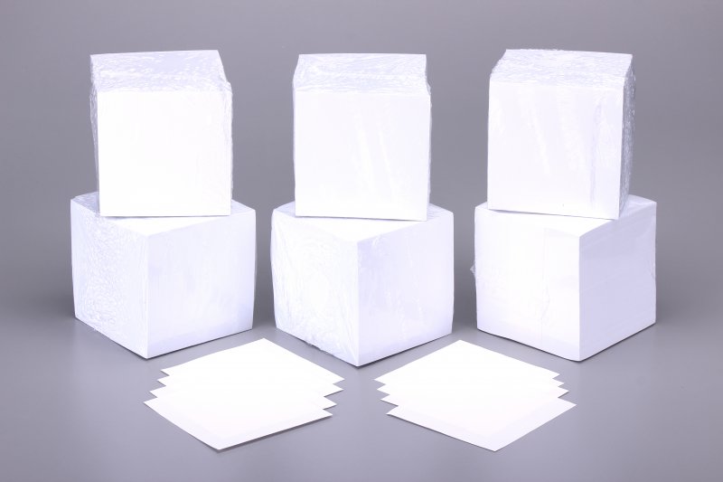 Notizw�rfel � 9x9x9 cm � wei� � lose Bl�tter � 6 St�ck